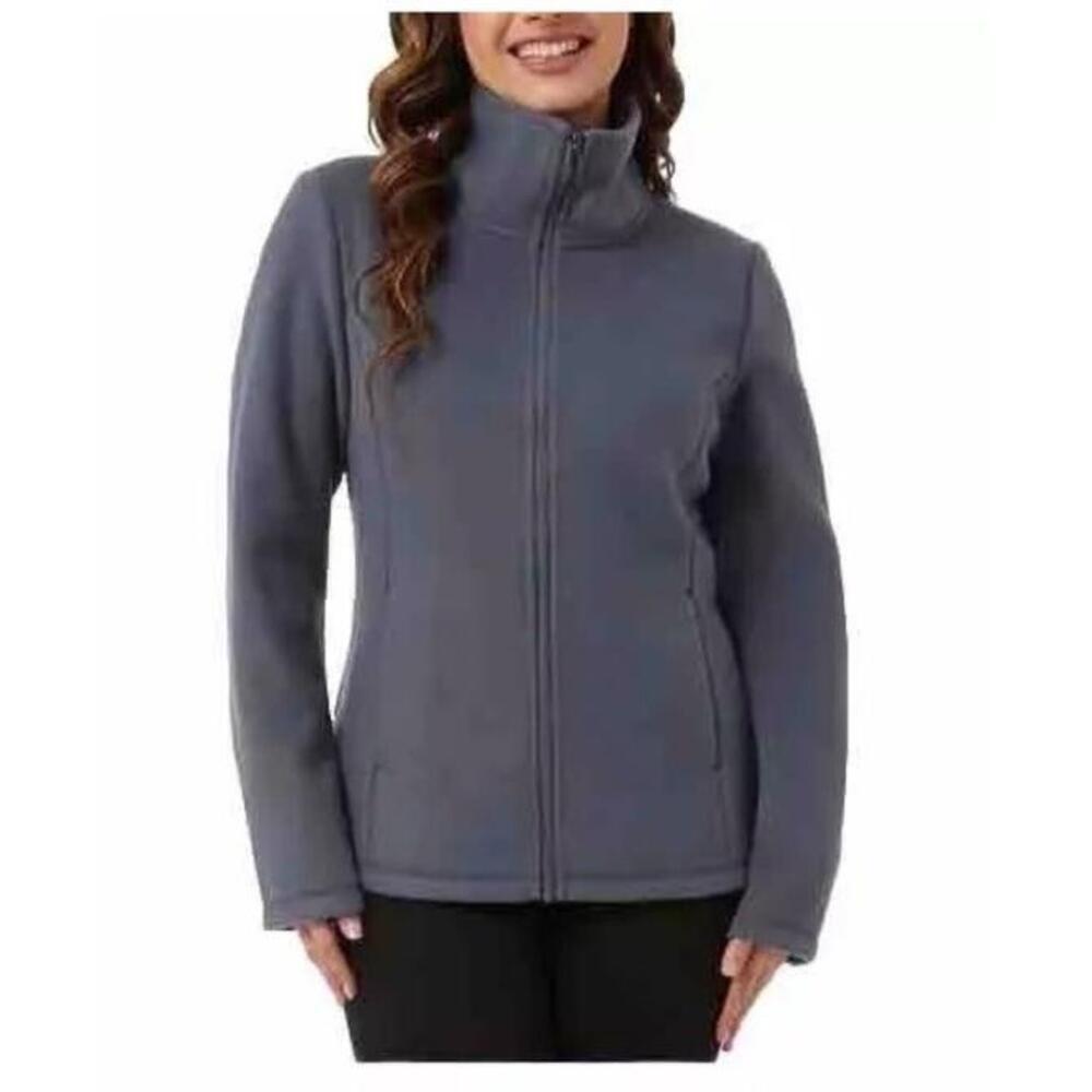 32 Degrees Heat Women's Brushed Faux-Wool Full Zip Jacket, Blue, Size 2XL J9